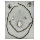 Sterling jewelry 49.4gtw - Earrings, bracelet & ro