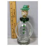 Czech glass Village man decanter