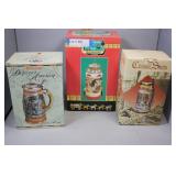 Three Budweiser Beer steins in original box -  Dis