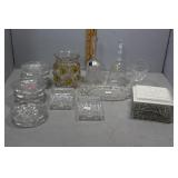 American press glass - bells, coasters & covered t