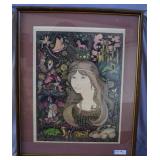 'Ask Alice' by Longendorfer signed print framed 32