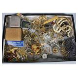 Large Assortment of costume jewelry and trinkets i