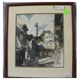 'Colt Tower' Watercolor San Francisco artist signe