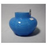 Opalescent blue reserve drape vase