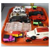 Thirteen assorted die cast, crystal, and Avon Road