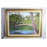 Homosassa, FL framed acrylic on canvas 28' x 22'