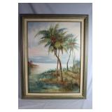 Tropical palms acrylic on canvas 23' x 29'