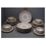 Fine Havilland luncheon plates, teacups and saucer