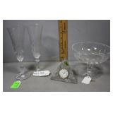 Two Waterford by Marquis champagne flutes, 6' Wate