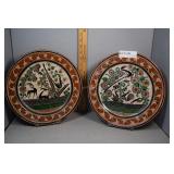 Two Jose Bernabe Campechano Petatillo Pottery Plat