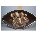 Australian Hand-painted Serving Plate with three k