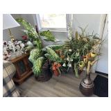 HUGE assortment faux flowers, floral vases, and ta