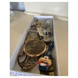 Cabinet smalls: security badges, key chains, compa