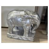 Elephant doorstop in silver