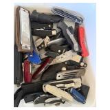 HUGE assortment of pocket knives and Hohner chromo