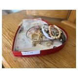 Assorted costume jewelry incl bracelets and stud e