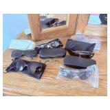 Six pairs of fashion sunglass in cases