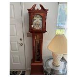 Emperor lunar face grandfather clock missing finia