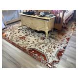6' x 8' Contemporary rug in red, blue, and cream c