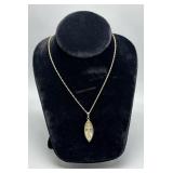14kt Cross pendant with 14kt rope chain 18" neckla