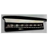 Two Sterling bracelets 7.5" & 8" & Sterling pendan