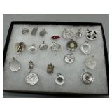 Sterling pendants - 67.4 gtw - incl wedding, "moth