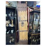 19th Century heavy slab oak door