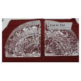 Pair Waterford quarter round bookends