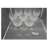 Eight Waterford stemmed Hock glasses