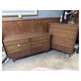 Basset Furniture MCM low 6 drawer dresser & five d