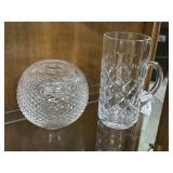 Waterford Monogrammed pitcher - RAF & etched bowl