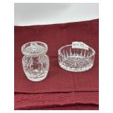 Waterford candy dish and lidded sugar