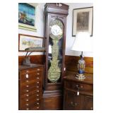 French Morbier mahogany cased grandfather clock wi