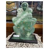 Jade clock 12" x 15" x 6"