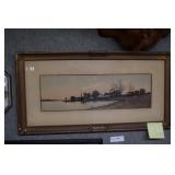 Ernest Roth hand tinted print of coastal farm - 15