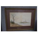 T.J. Molinari creek side watercolor - 18" x 24"