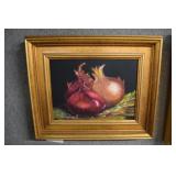 Red Onion still life  by Geronana Pollizze framed