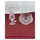 Waterford bowl and bud vase