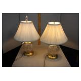 Pair Waterford table lamps - 20" H