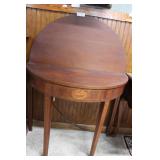 lift top gazing table with inlaid trophy design