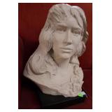 Sculptured bust by Austin 1981 production on black