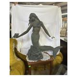 Copper Mermaid statue - 40" x 25" x 12"