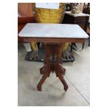 Victorian marbletop rectangular lamp table 25" x 1