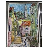 Artist original 3D painting on tile