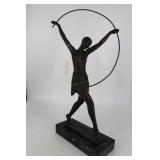 Art deco bronze figure dancer with missing partial