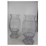 Virginia B Evans Art glass shaded candle votives *