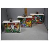 Three LeRoy Neiman Sports Commemoratives Whiskey d