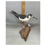 Black Neck stilt wood carved by W. Keim