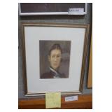 Original William Thomson portrait of stern lady -