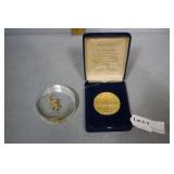 1968 RNC paperweight & Reagan Era medal of merit